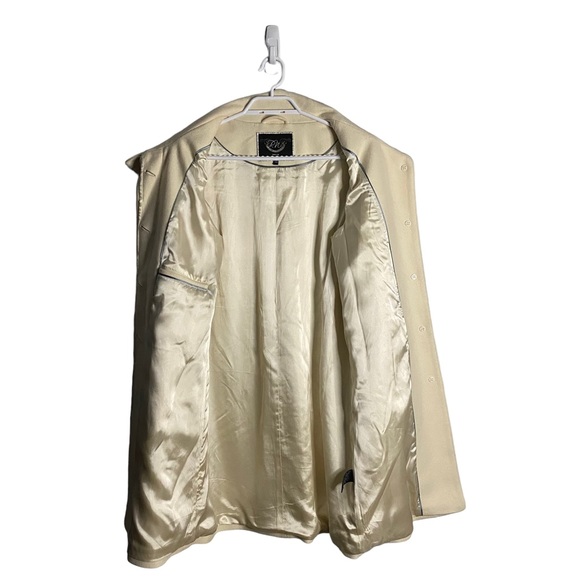 RW&CO Women's Ivory Single Breasted Wool Blend Coat - Picture 10 of 12